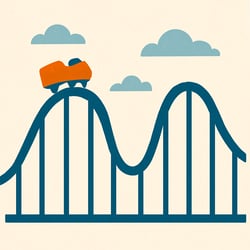 Id like to a graphic with ups and down like a roller coaster